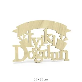 L105 İyiki Doğdun Yazılı Kapı Süsü Ahşap Boyanabilir Obje